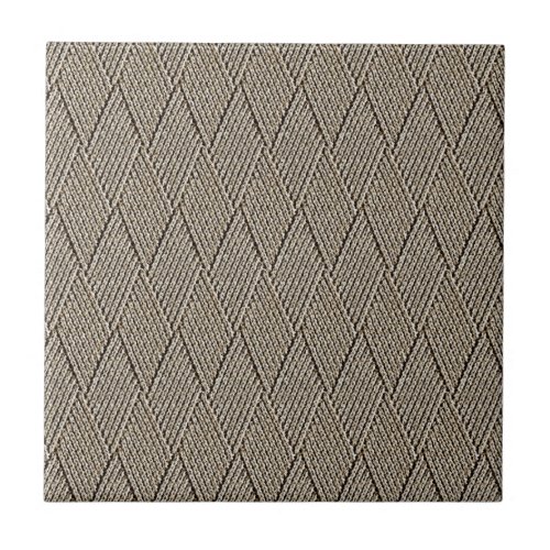 Milk Chocolate Faux Diamond Knit Pattern Small Ceramic Tile