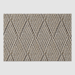 Milk Chocolate Faux Diamond Knit Pattern Tissue Paper