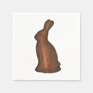 Milk Chocolate Rabbit Easter Bunny Candy Paper Napkins