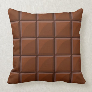 Milk chocolate throw pillow
