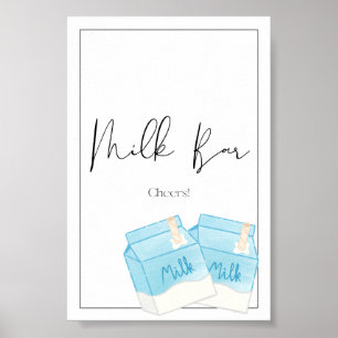 Milk & Cookie Birthday Bar Sign