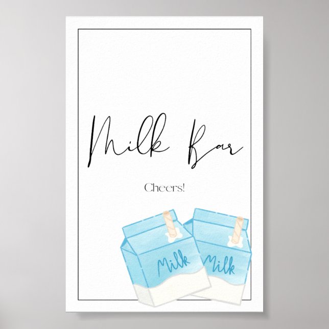 Milk & Cookie Birthday Bar Sign (Front)