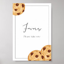 Milk & Cookie Birthday Favors Sign
