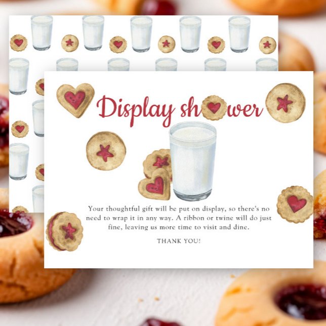 Milk & cookies baby shower - display shower enclosure card (Creator Uploaded)