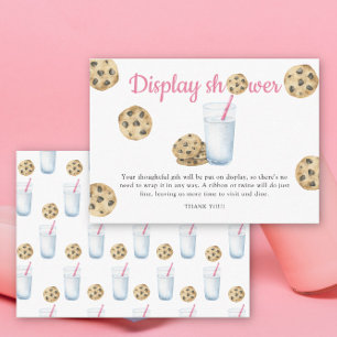 Milk & cookies baby shower - display shower enclosure card