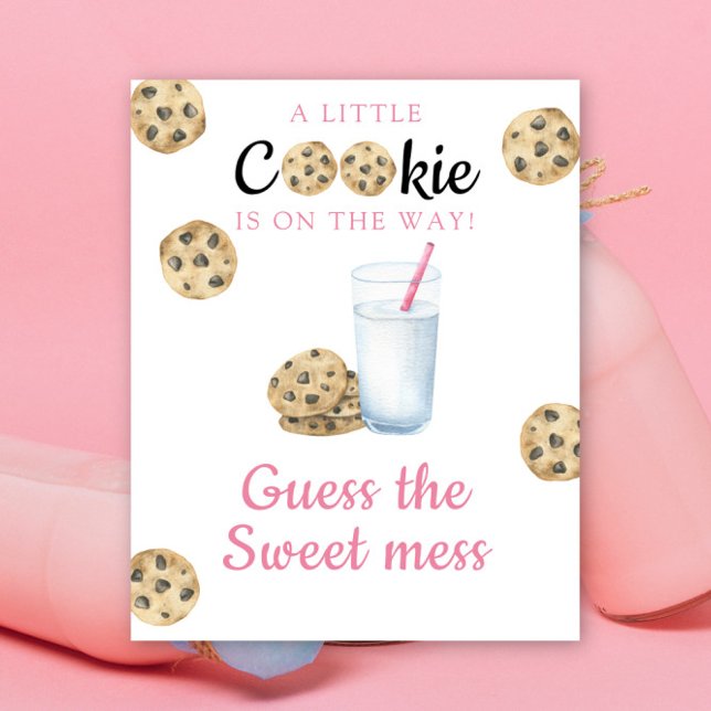 Milk & cookies Baby shower Guess the sweet mess Poster (Creator Uploaded)