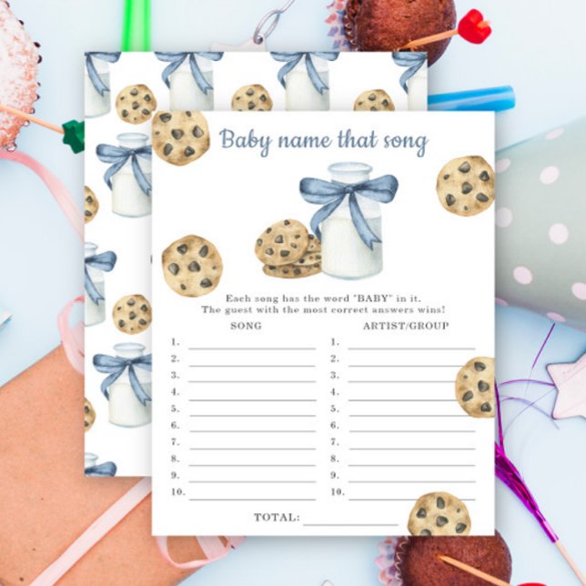 milk & cookies baby shower Name that song game (Creator Uploaded)