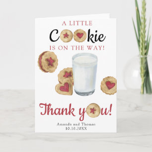 Milk & Cookies Baby shower - Thank You Card