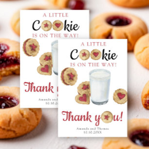 Milk & Cookies Baby shower - Thank You Card
