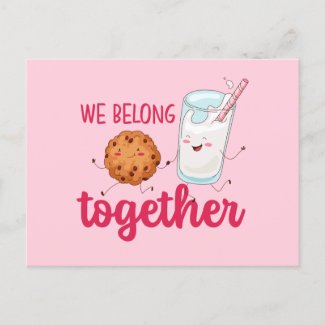 Milk Cookies Belong Together Cute Valentine's Day