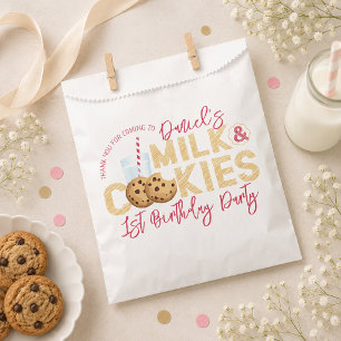 Milk & Cookies Birthday Favor Bag – Sweet Treat Th