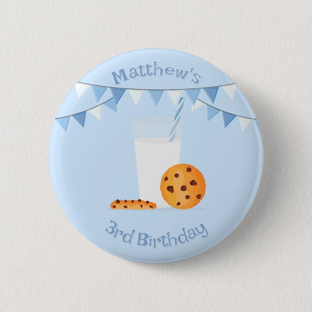 Milk & Cookies Button (Front)