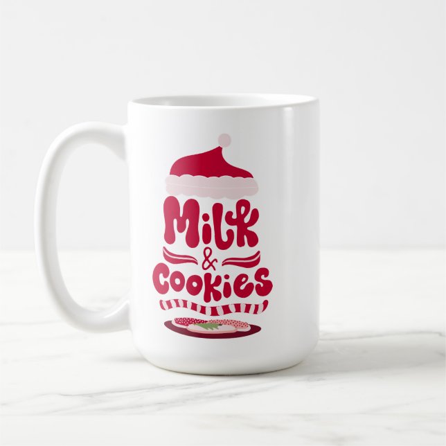 Milk & Cookies Christmas mug. Coffee Mug (Left)