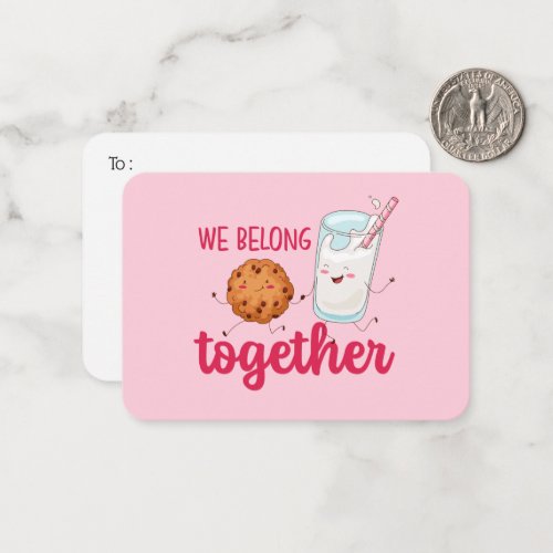 Milk Cookies Cute Funny Classroom Valentines Day Note Card
