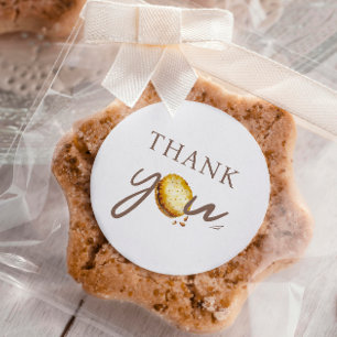Milk & Cookies First Birthday Party Thank You Classic Round Sticker