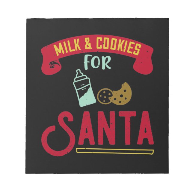 Milk & Cookies For Santa Notepad (Front)