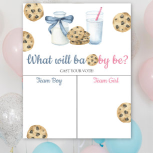 Milk & Cookies Gender reveal Boy or Girl chart