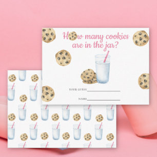 Milk & Cookies Guess how many cookies Enclosure Card