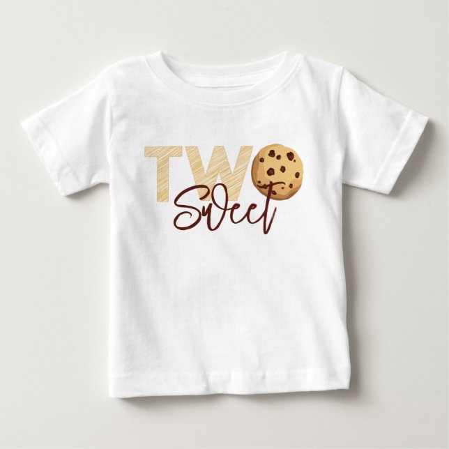 Milk & Cookies "Two Sweet" 2nd Birthday T-Shirt –  (Front)