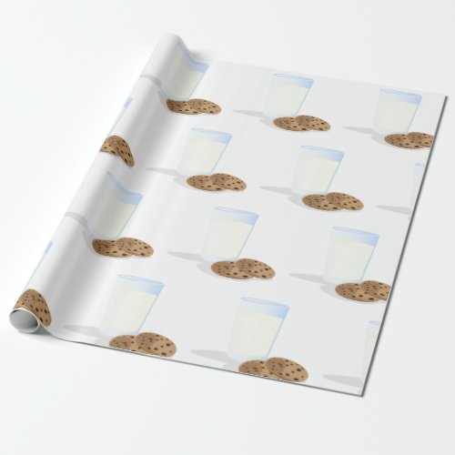 Milk  Cookies Wrapping Paper
