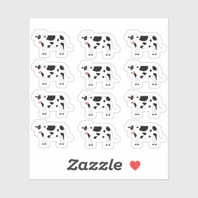 Milk Cow Farming Homestead Chores Farmyard Planner Sticker (Sheet)