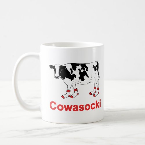 Milk Cow in Socks _ Cowasocki Cow A Socky  Coffee Mug