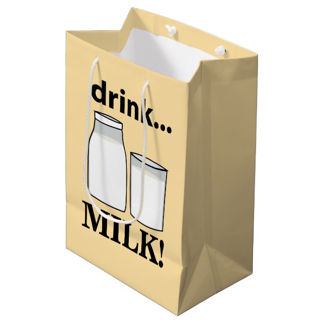 Milk Drink Milk  Medium Gift Bag (Front Angled)