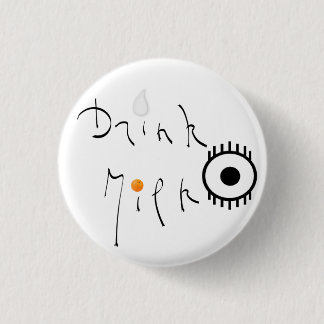Milk drink pinback button