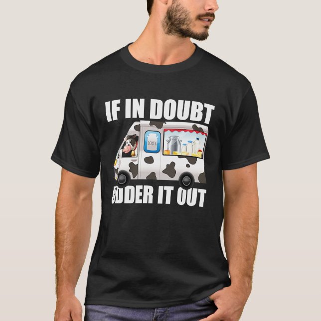 Milk Farm Dairy  Cow Farming Farmer Milk Truck T-Shirt (Front)