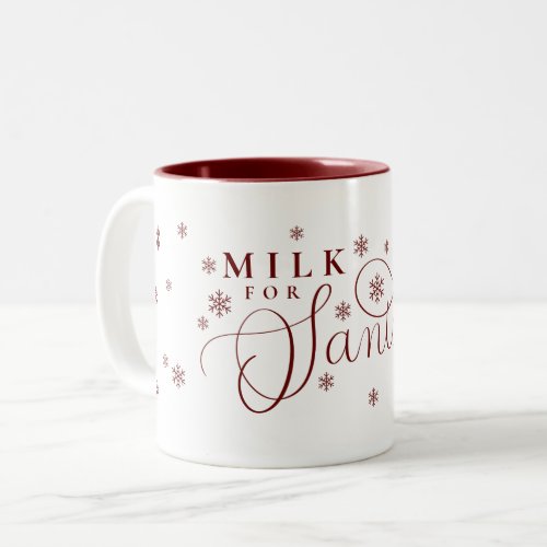 Milk For Santa Christmas Eve Holiday Mug