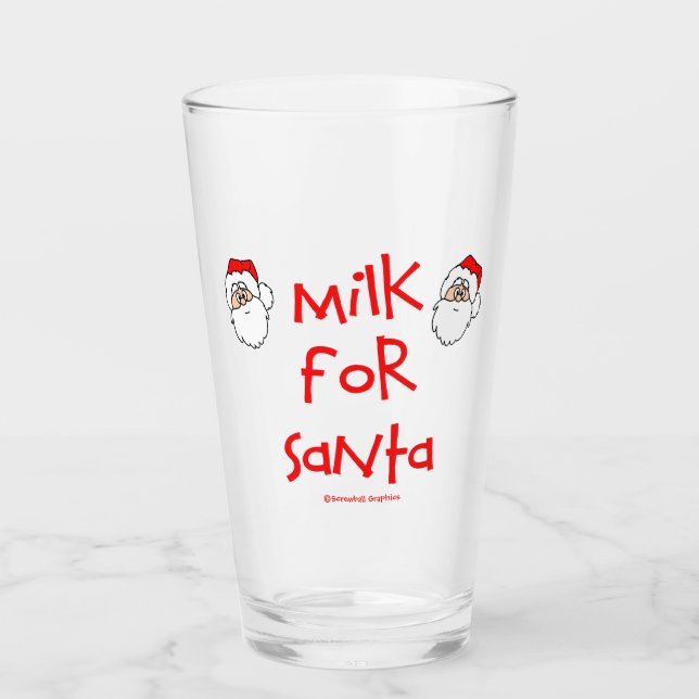 Milk for Santa Glass (Front)