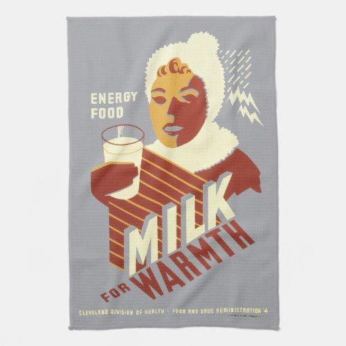 Milk for Warmth Kitchen Towel