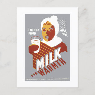 Milk for Warmth Postcard