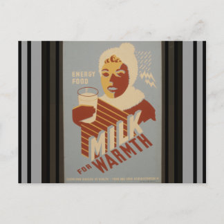 Milk for Warmth Postcard