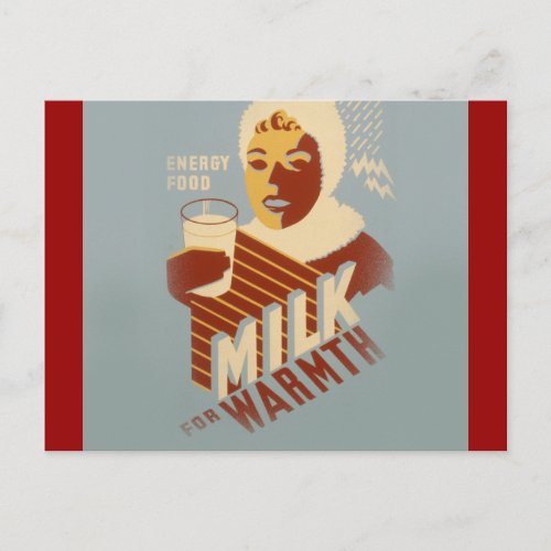 Milk for Warmth Postcard