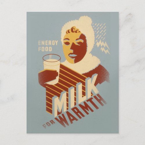 Milk for Warmth Postcard