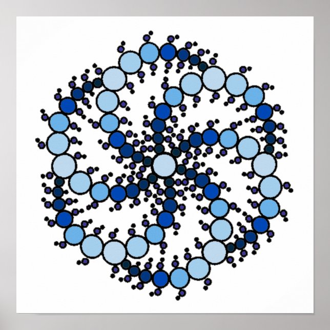 Milk Hill Blue Crop Circle Poster (Front)