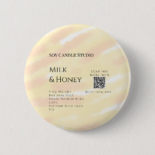 Milk honey soy candle business add q r code tex button