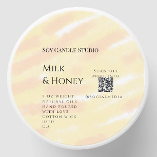 Milk honey soy candle business add q r code tex mini candle favors