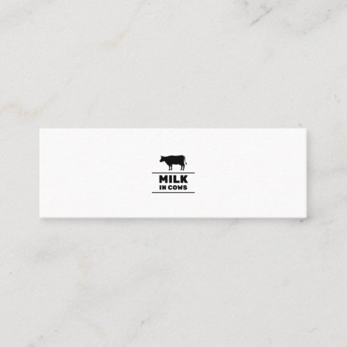 Milk in cows mini business card