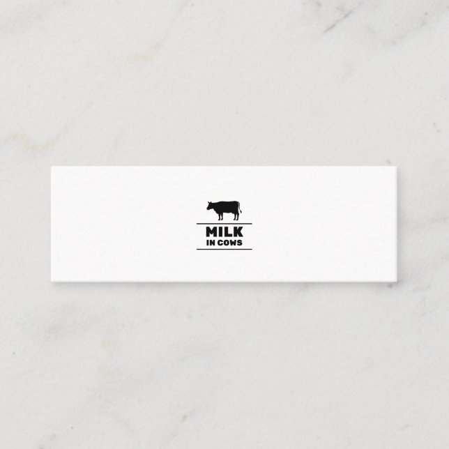 Milk in cows mini business card (Front)