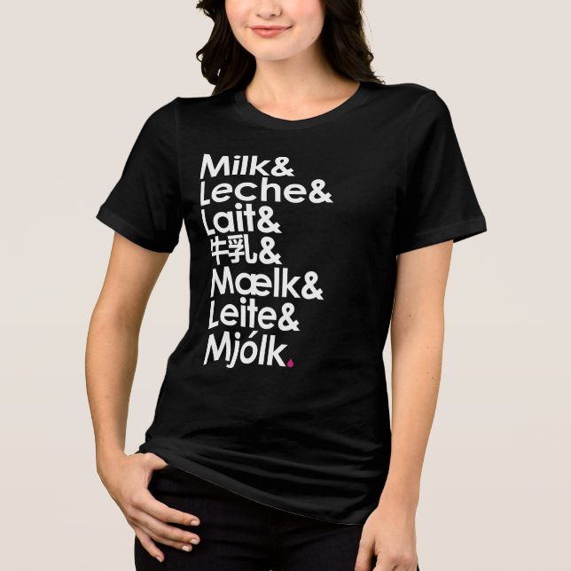 Milk Is Our Love Language Tri-Blend Shirt (Front)