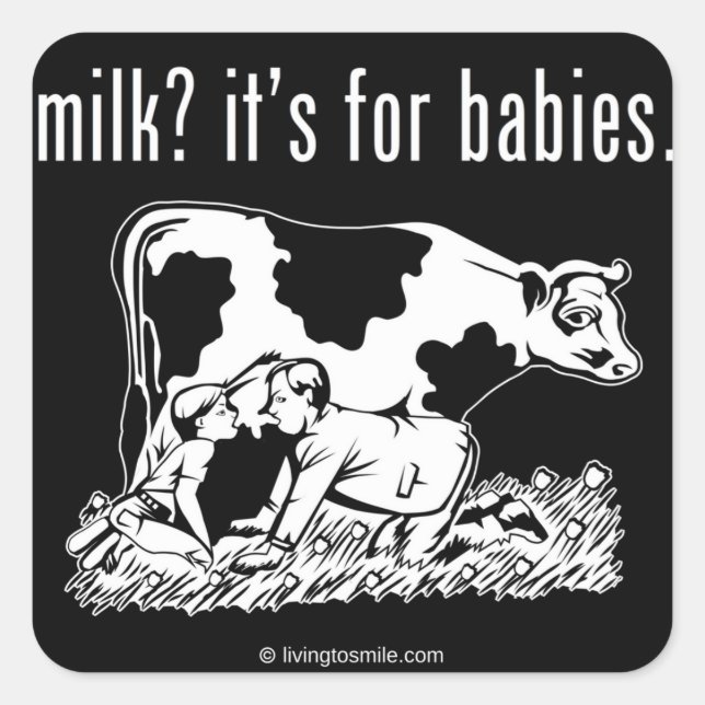 milk? it's for babies. square sticker (Front)