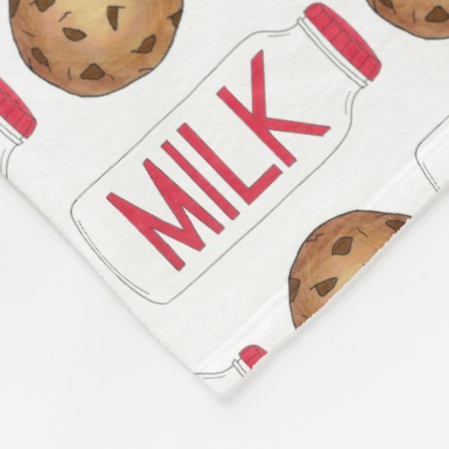 Milk Jug Chocolate Chip Cookies Snack Food Foodie Fleece Blanket