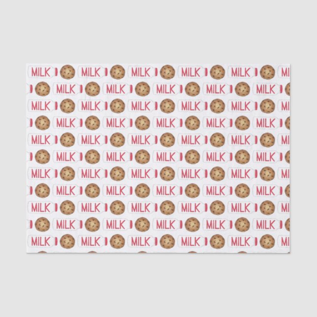 Milk Jug Chocolate Chip Cookies Snack Food Foodie Tissue Paper (Front)