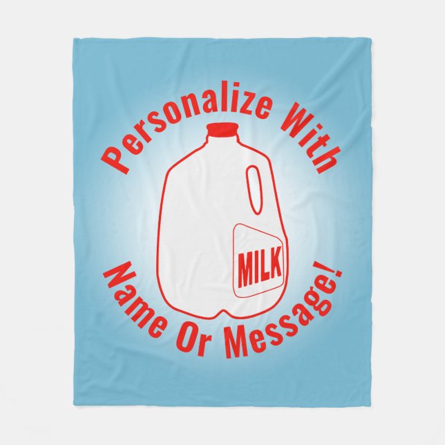 Milk Jug Fleece Blanket (Front)