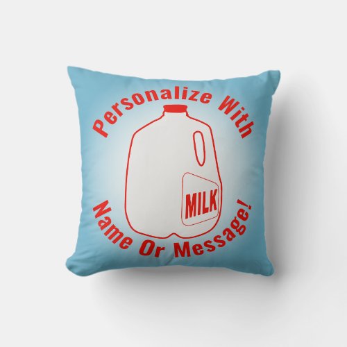 Milk Jug Throw Pillow