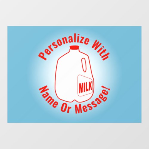 Milk Jug Window Cling