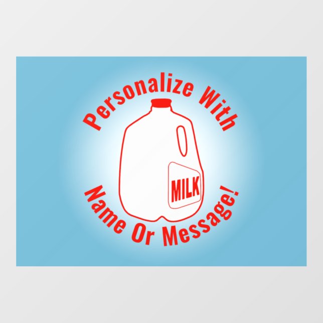 Milk Jug Window Cling (Sheet)
