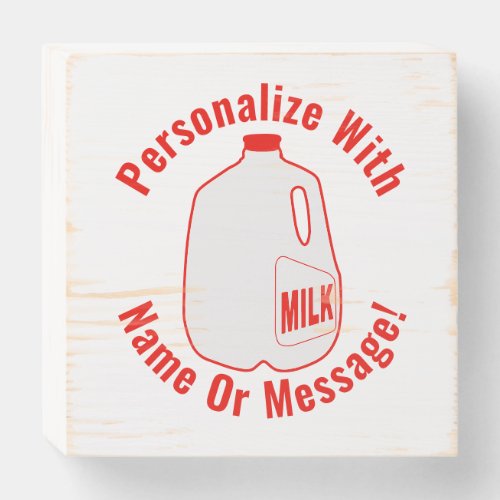 Milk Jug Wooden Box Sign